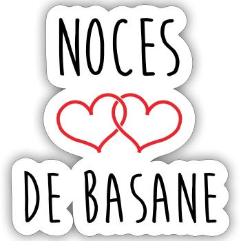 noces de basane 31 ans de mariage - Sticker taille S (10 x 10 cm) - blanc mat - Devant