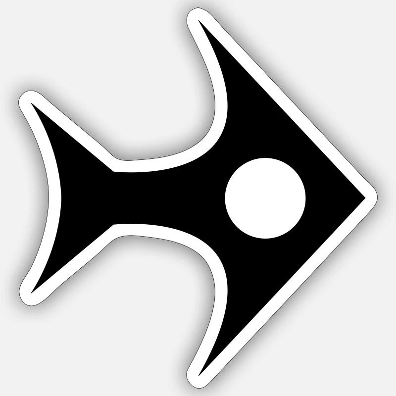 Grafish - Sticker taille S (10 x 10 cm) - blanc mat