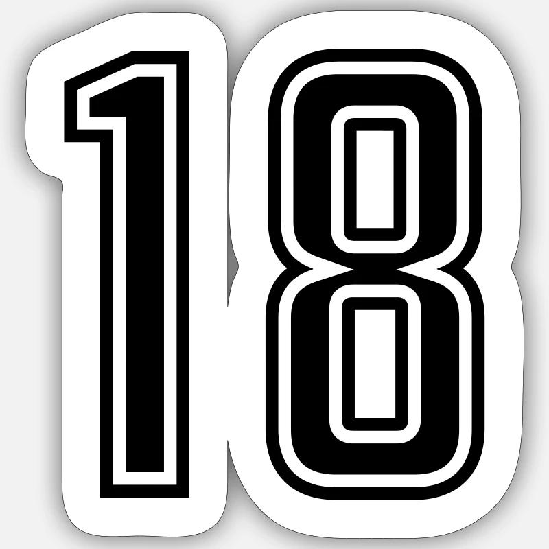 18 - Sticker taille S (10 x 10 cm) - blanc mat