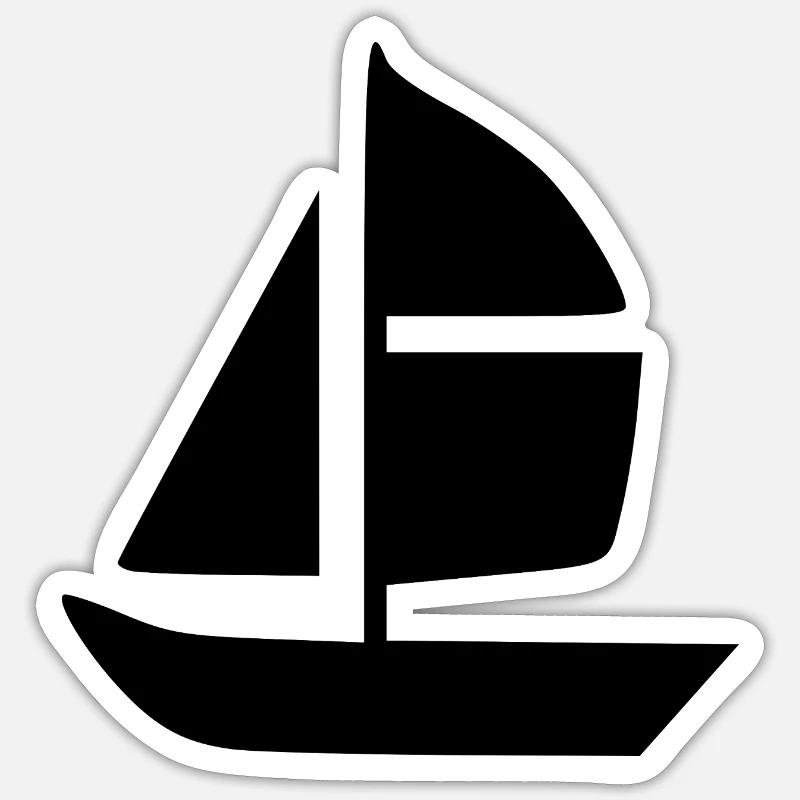 Sailboat Sailing Ship Sailing Gift - Sticker size S (10 x 10 cm) - white matte