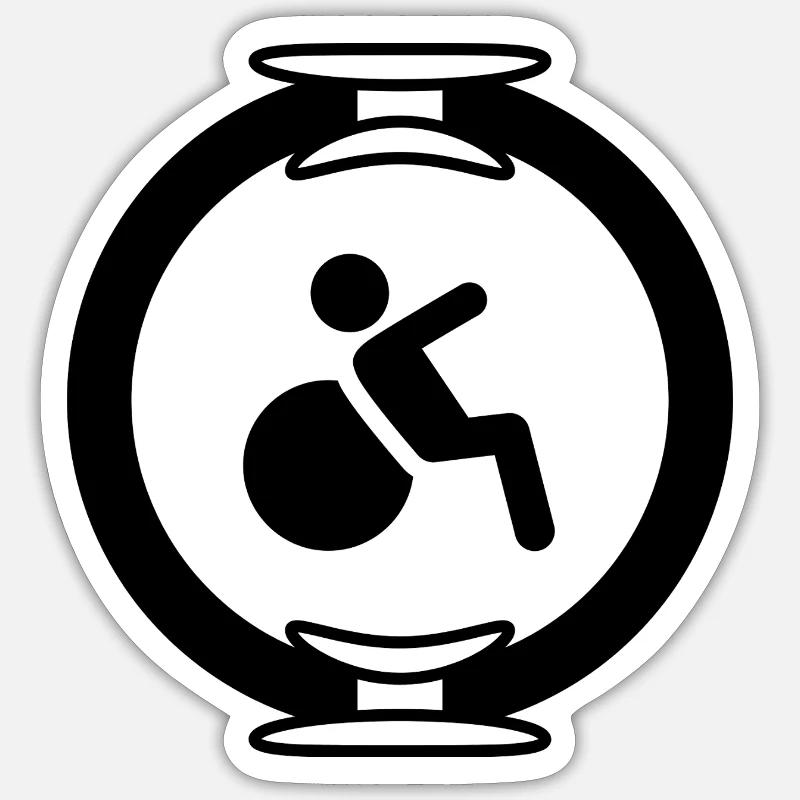 Pilates  - Sticker taille S (10 x 10 cm) - blanc mat