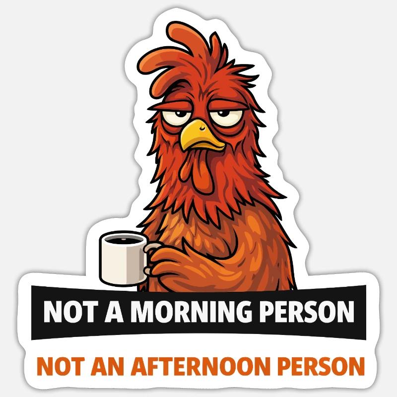 Grognon Pas du matin Sticker taille S (10 x 10 cm)