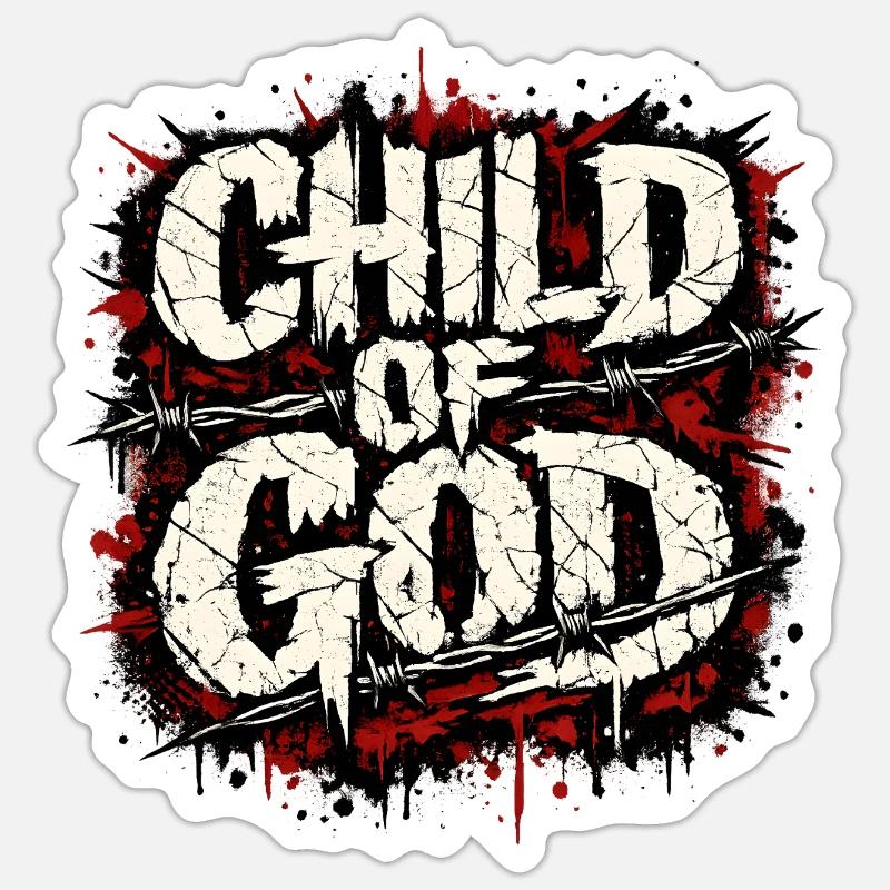 Guds barn Sticker størrelse S (10 x 10 cm)