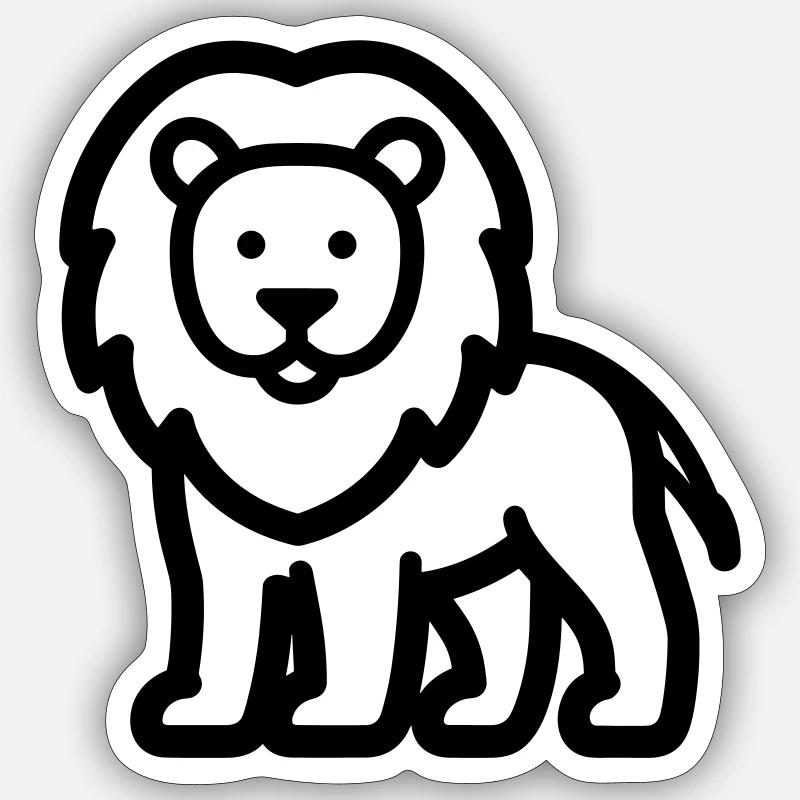 lion Sticker size S (10 x 10 cm)