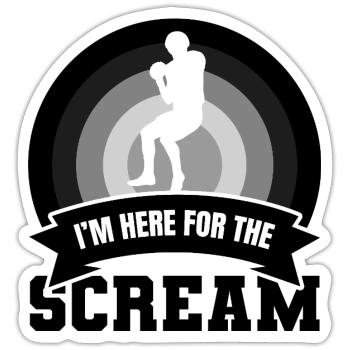 funny football saying - Sticker size S (10 x 10 cm) - white matte - Front
