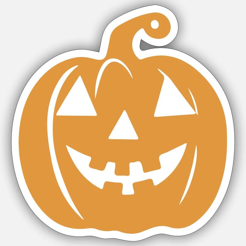Pumpkin Face Halloween Pattern Sticker size S (10 x 10 cm)