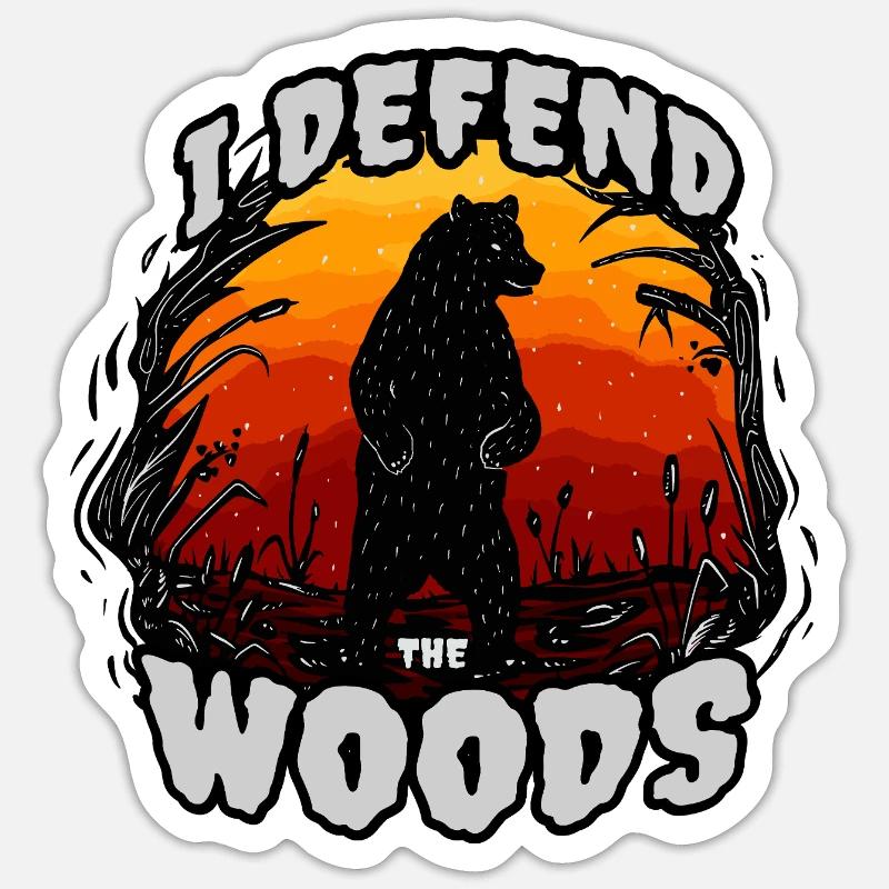 Forest Protection Bear Sticker size S (10 x 10 cm)