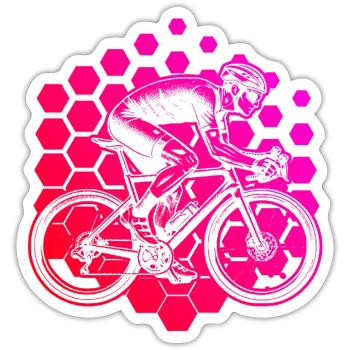 Geschenkidee für einen Roadbike mit Roadbike - Sticker Größe S (10 x 10 cm) - Mattweiß - Vorne