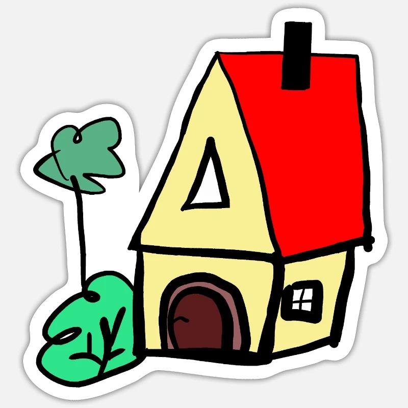 Cottage de la Maison Sticker taille S (10 x 10 cm)