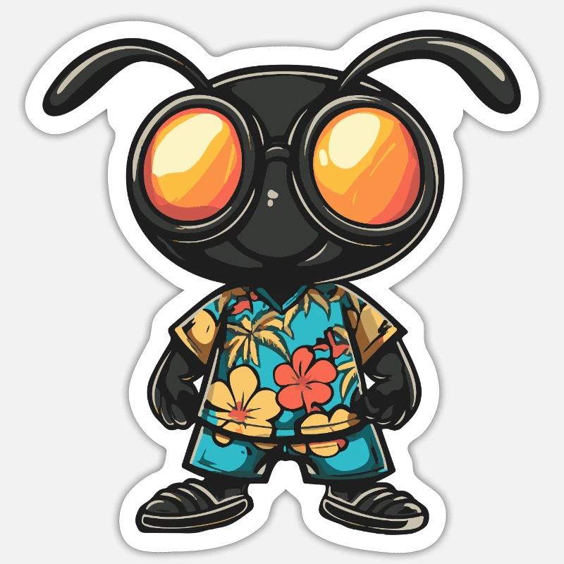 Ant Comic Vacation - Sticker size S (10 x 10 cm) - white matte