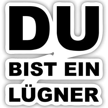 Lugner - Sticker size S (10 x 10 cm) - white matte - Front