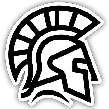spartan - Sticker taille S (10 x 10 cm) - blanc mat - Devant
