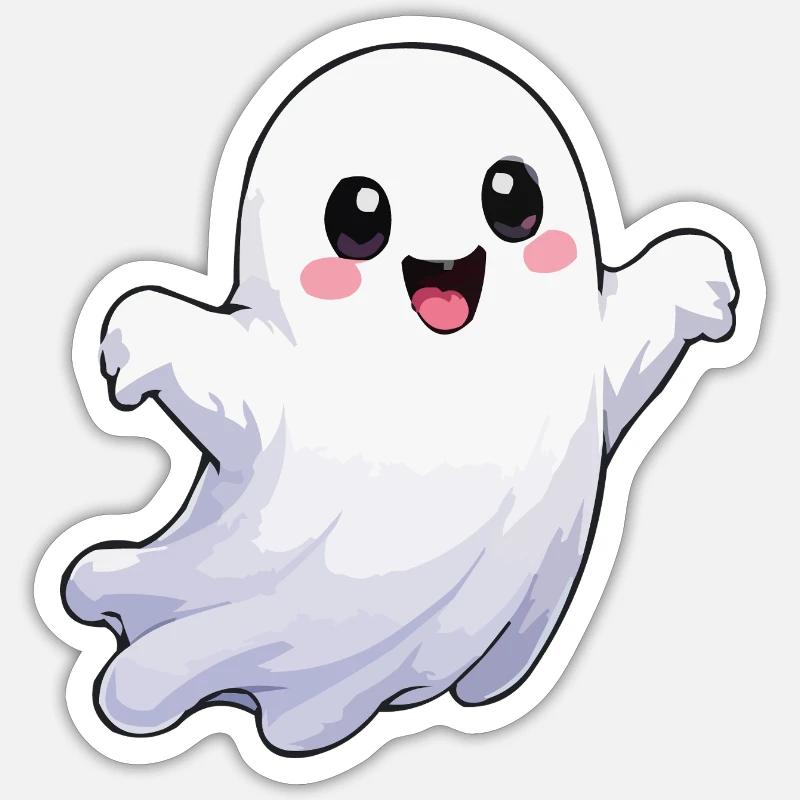 geist-comic-fun - Sticker Größe S (10 x 10 cm) - Mattweiß