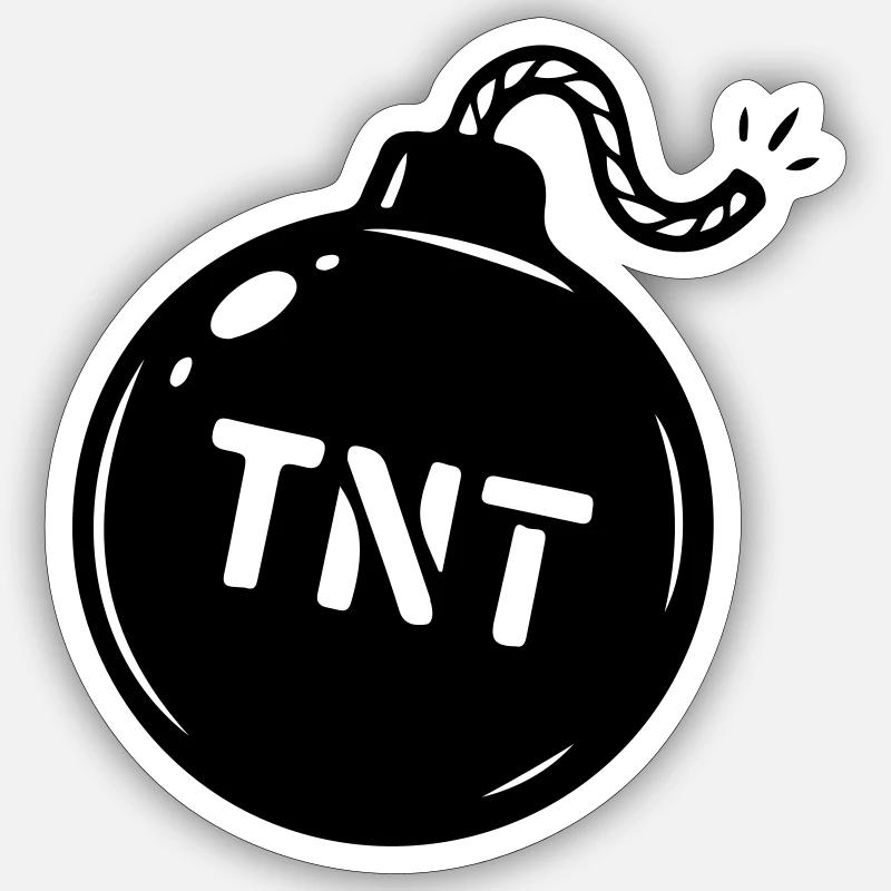 Bomb TNT Symbol - Sticker size S (10 x 10 cm) - white matte