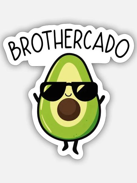 Brothercado Bruder - Sticker Größe S (10 x 10 cm) - Mattweiß