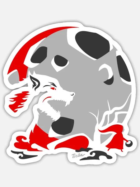 Rotkäppchen - Sticker Größe S (10 x 10 cm) - Mattweiß