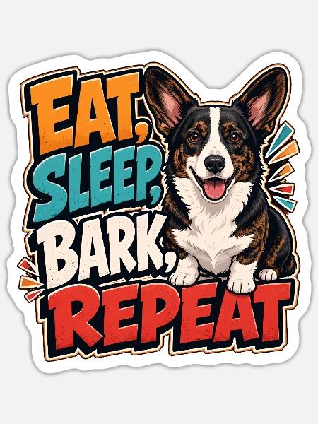 Cardiganwelshcorgi - Sticker Größe S (10 x 10 cm) - Mattweiß