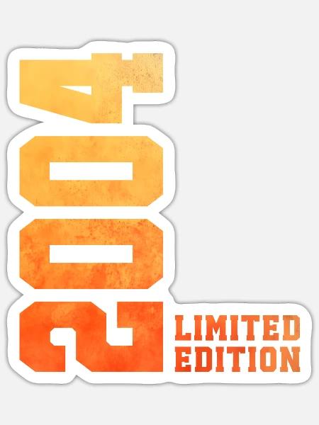 22. Geburtstag limited edition 2004 jahrgang 2004 - Sticker Größe S (10 x 10 cm) - Mattweiß