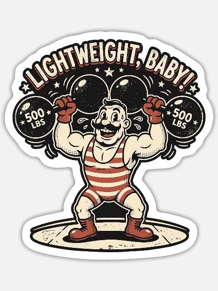 Oldschool Barbell Club - Sticker Größe S (10 x 10 cm) - Mattweiß
