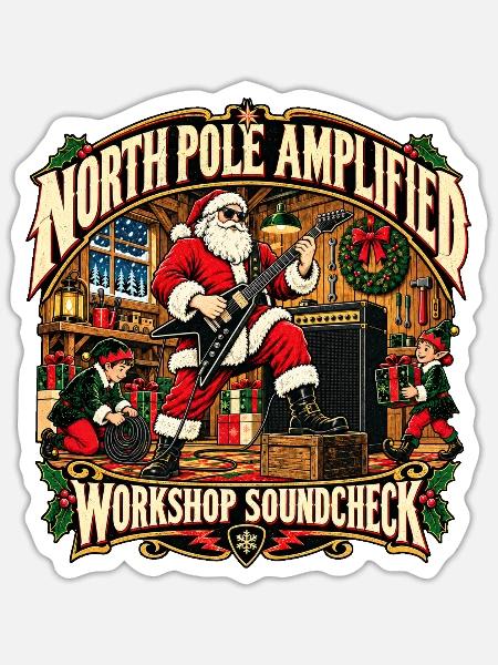 NORDPOL VERSTÄRKT | Soundcheck-Werkstatt - Sticker Größe S (10 x 10 cm) - Mattweiß