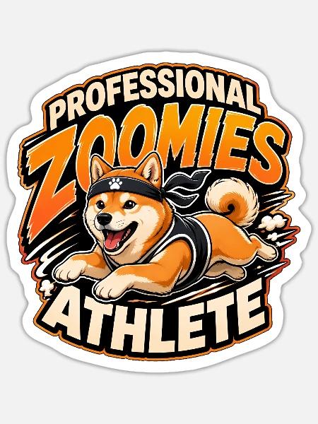 Shiba - Sticker Größe S (10 x 10 cm) - Mattweiß