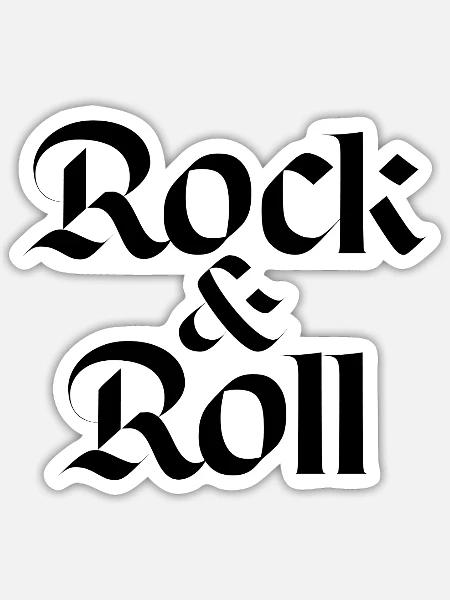 Gothic Rock and Roll - Sticker Größe S (10 x 10 cm) - Mattweiß