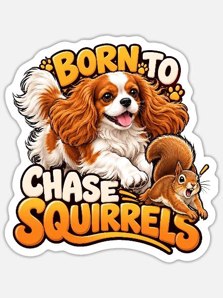 Kavallerier King Charles Spaniel - Sticker Größe S (10 x 10 cm) - Mattweiß