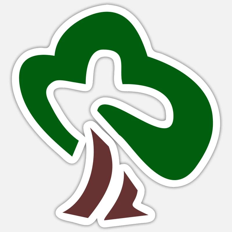 Baum - Sticker taille S (10 x 10 cm) - blanc mat