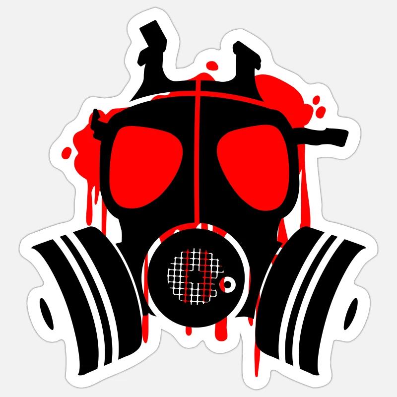 death is everywhere - Sticker size S (10 x 10 cm) - white matte