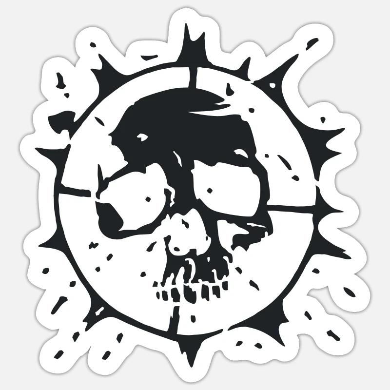 SKULL SCOPE GRUNGE Sticker size S (10 x 10 cm)