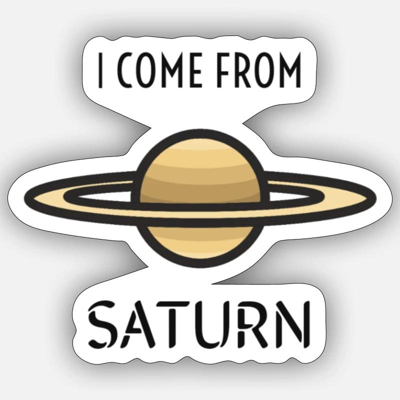 Saturn, Saturn - Sticker size S (10 x 10 cm) - white matte