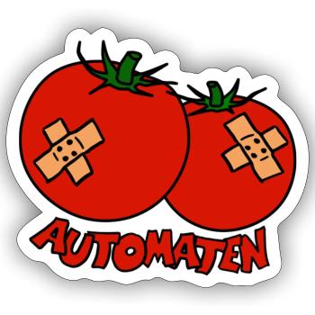 Automaten - Sticker Größe S (10 x 10 cm) - Mattweiß - Vorne