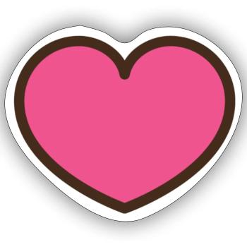 Heart Herz - Sticker Größe S (10 x 10 cm) - Mattweiß - Vorne