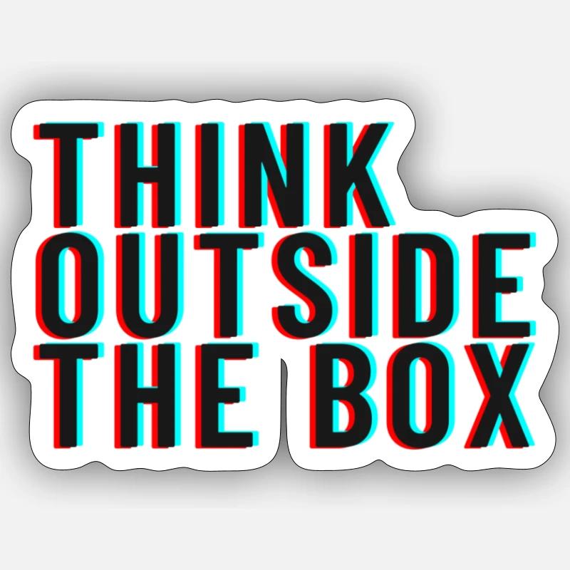 Think outside the box Sticker size S (10 x 10 cm)