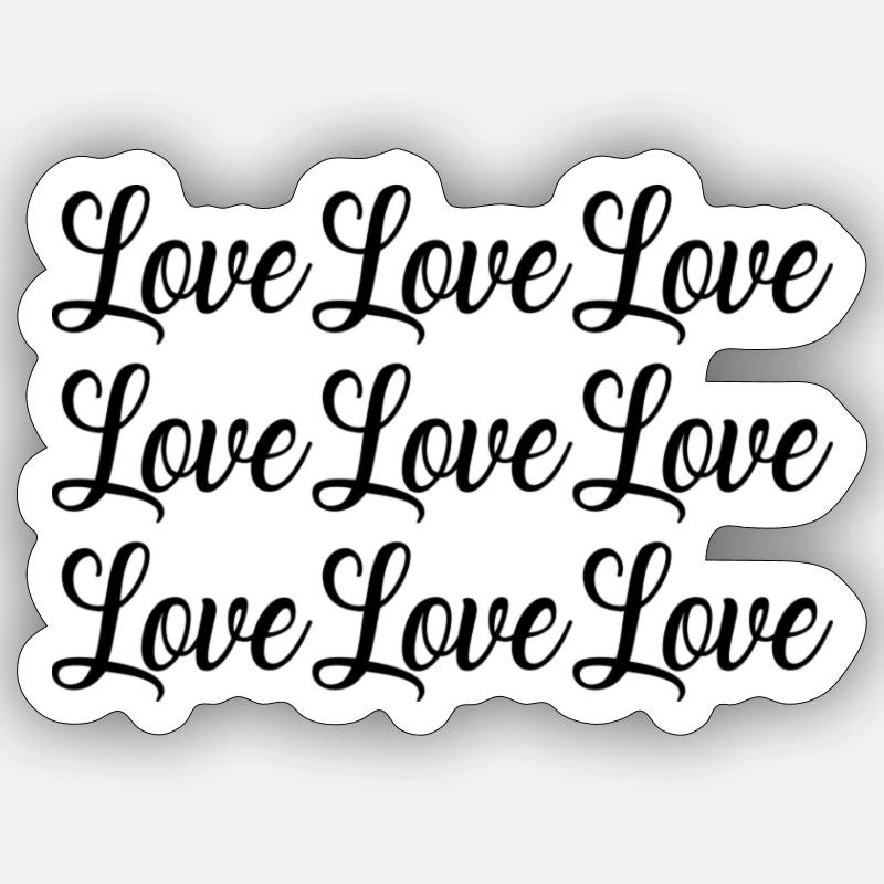 LOVE - Sticker taille S (10 x 10 cm) - blanc mat
