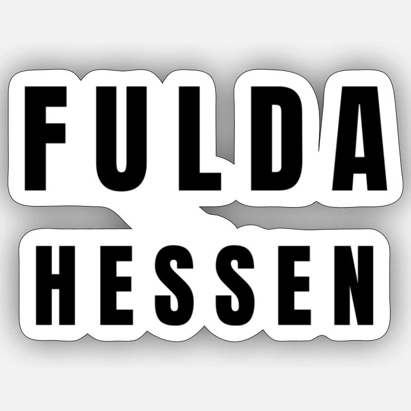 Fulda Hessen - Sticker Größe S (10 x 10 cm) - Mattweiß
