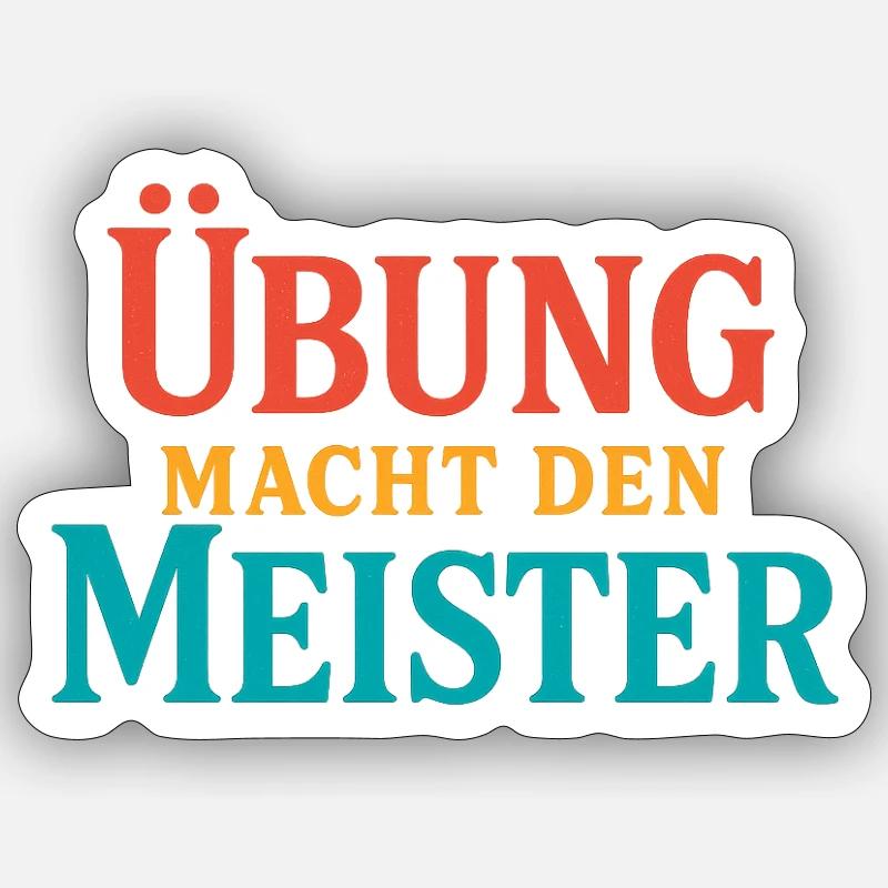 Practice forging the Master - Sticker size S (10 x 10 cm) - white matte