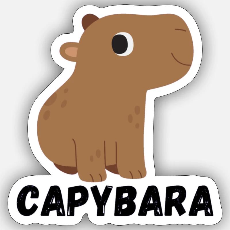 capybara - Sticker Größe S (10 x 10 cm) - Mattweiß