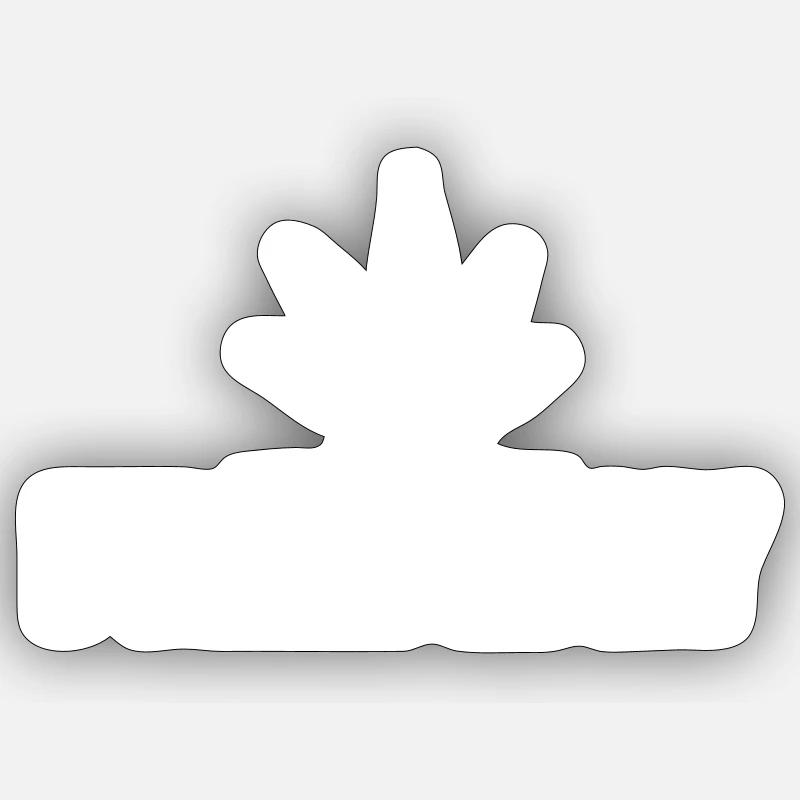 Cannabis Friendly - Sticker taille S (10 x 10 cm) - blanc mat
