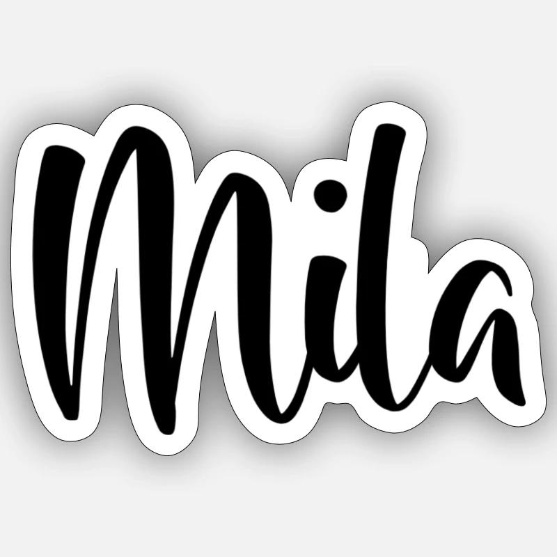 Name - Mila Sticker Größe S (10 x 10 cm)