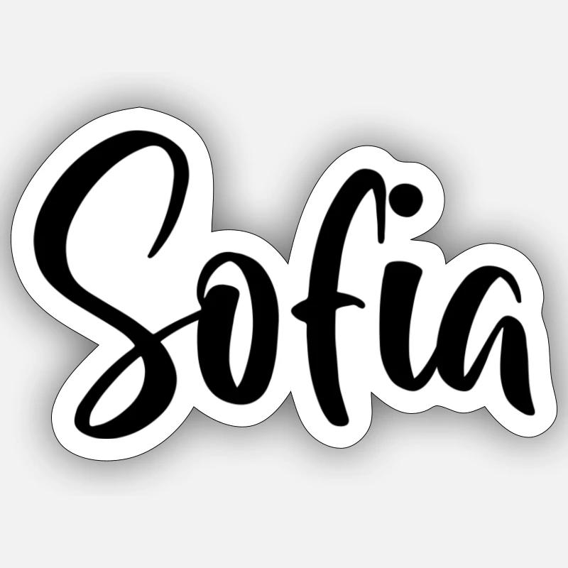 Name - Sofia - Sticker size S (10 x 10 cm) - white matte