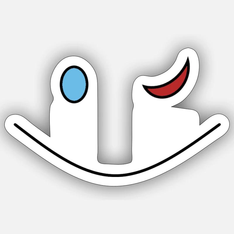 Devilish Smile - Sticker size S (10 x 10 cm) - white matte