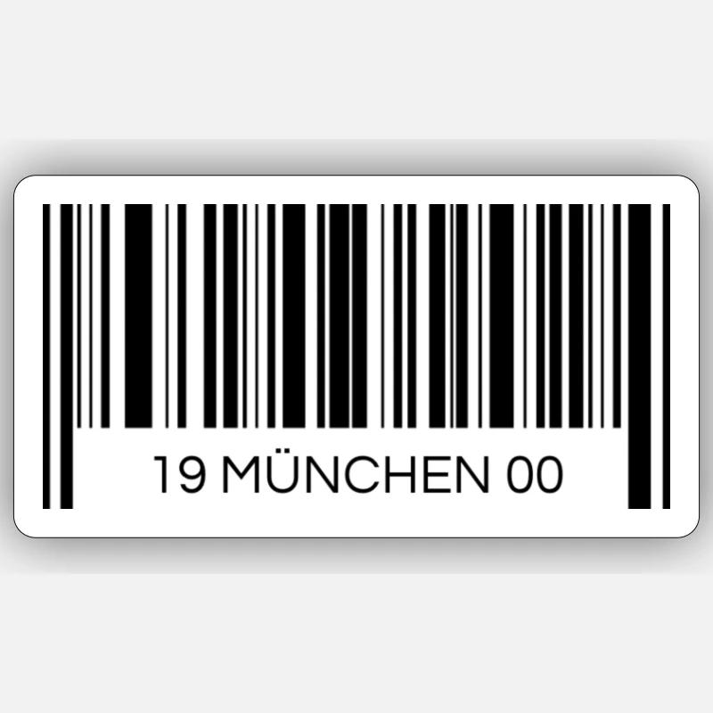 München 1900 Barcode Sticker Größe S (10 x 10 cm)