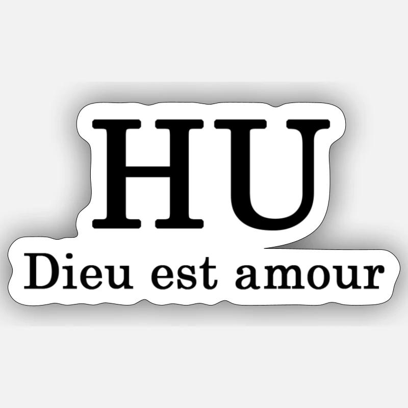 Dieu est amour Sticker taille S (10 x 10 cm)
