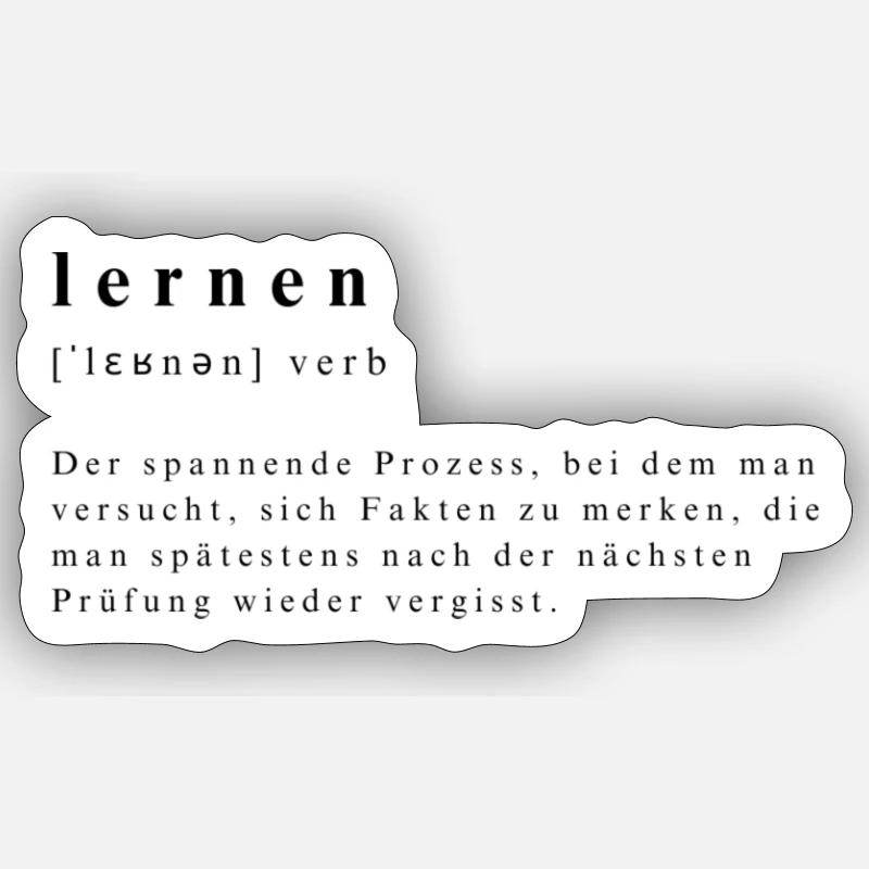 Learning - Verb - Definition - Phonetic Transcription Sticker size S (10 x 10 cm)
