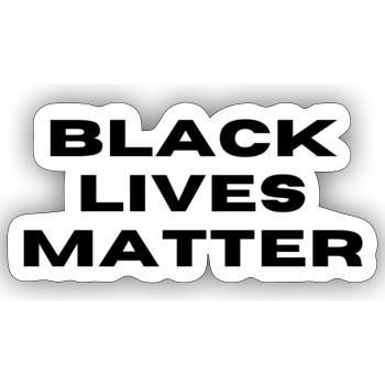 Black lives matter - Sticker size S (10 x 10 cm) - white matte - Front