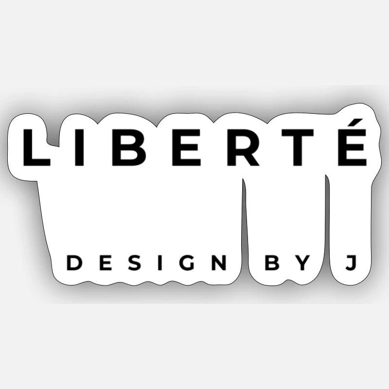 Liberté - Sticker Größe S (10 x 10 cm) - Mattweiß