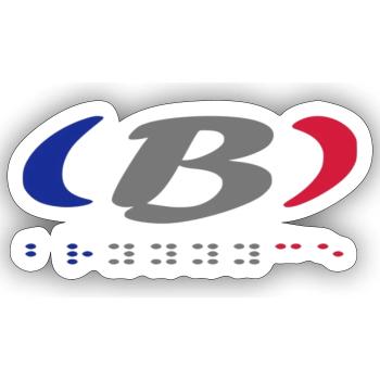 Design Graphique Abstrait Coloré - Sticker taille S (10 x 10 cm) - blanc mat - Devant