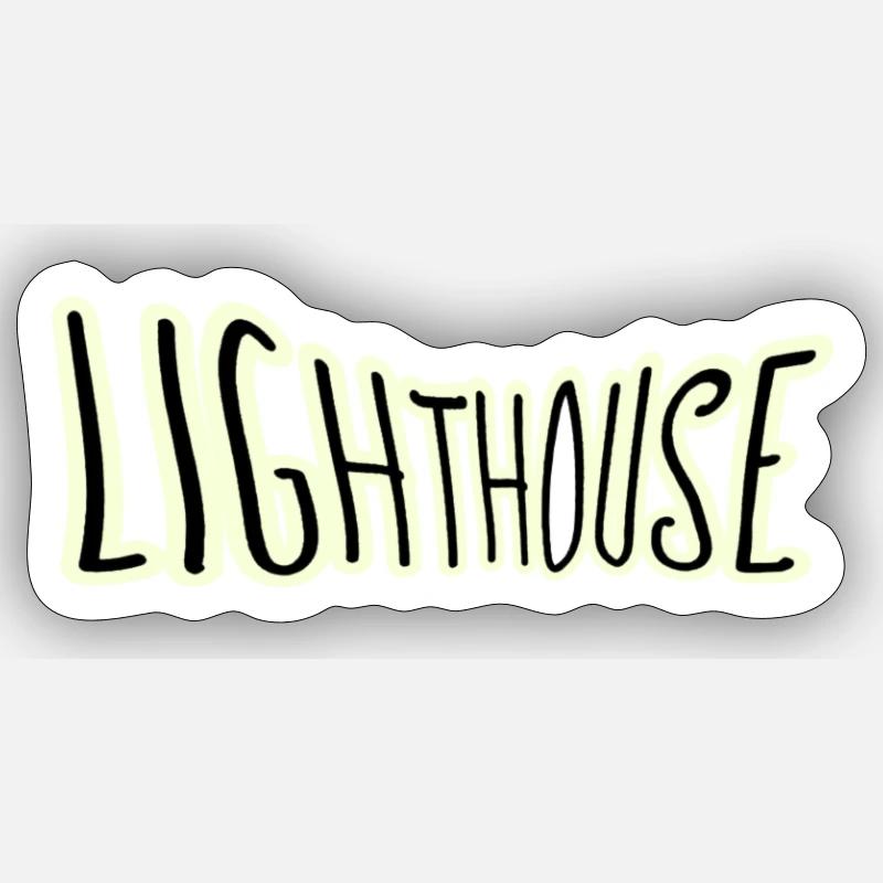 Phare 3 - Sticker taille S (10 x 10 cm) - blanc mat