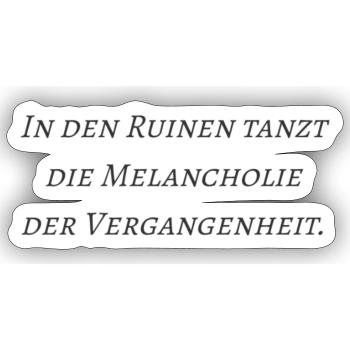 Lostplace zitate - Sticker Größe S (10 x 10 cm) - Mattweiß - Vorne